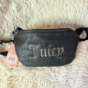 Juicy Couture Black Crossbody Bag with Silver Logo